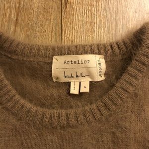 Tan sweater short sleeve top
